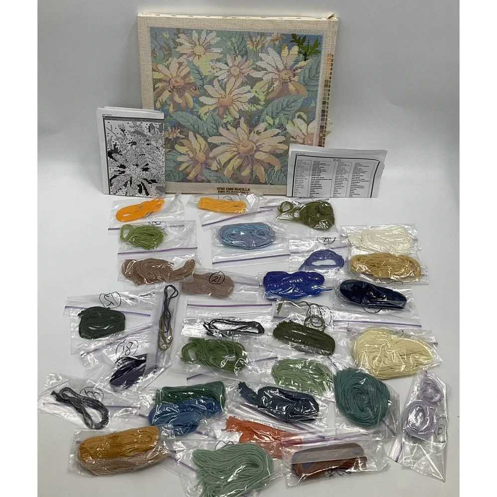 Bucilla Daisies Needlepoint Canvas 16